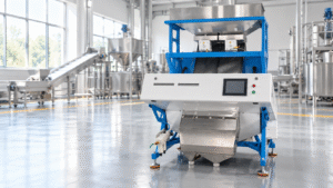 Color sorter machine for grain and food processing